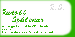 rudolf szklenar business card